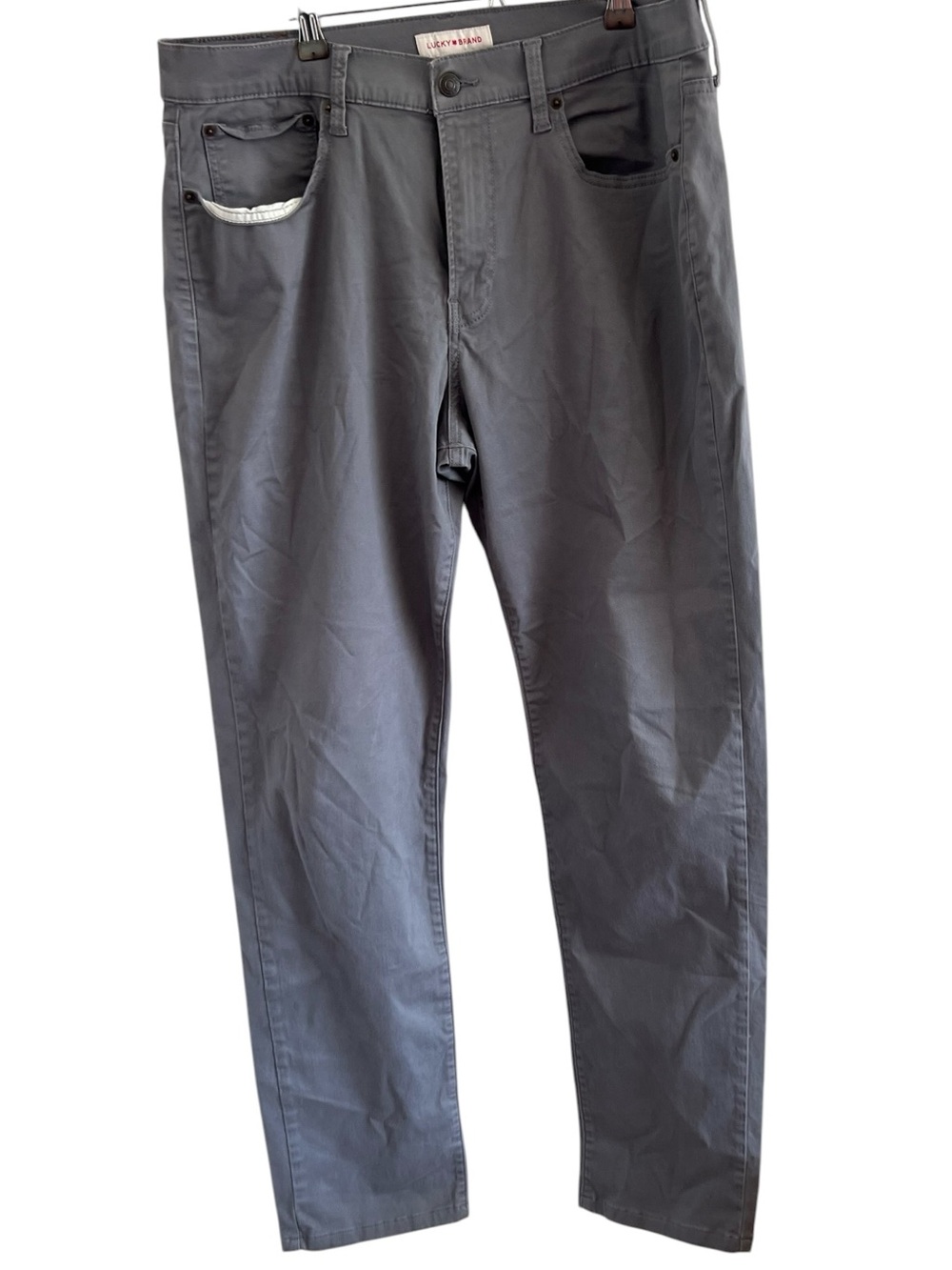 Lucky Brand Men's Gray Straight Leg 36X34 Pants